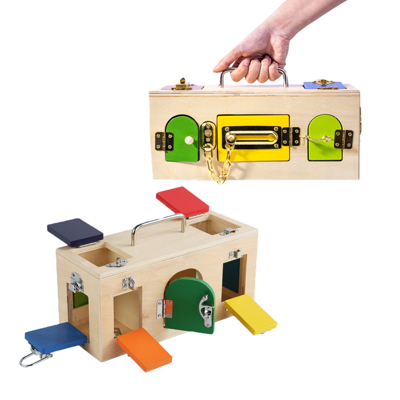 Board Game Life - Zabawka Montessori Lock Box Drewniana gra