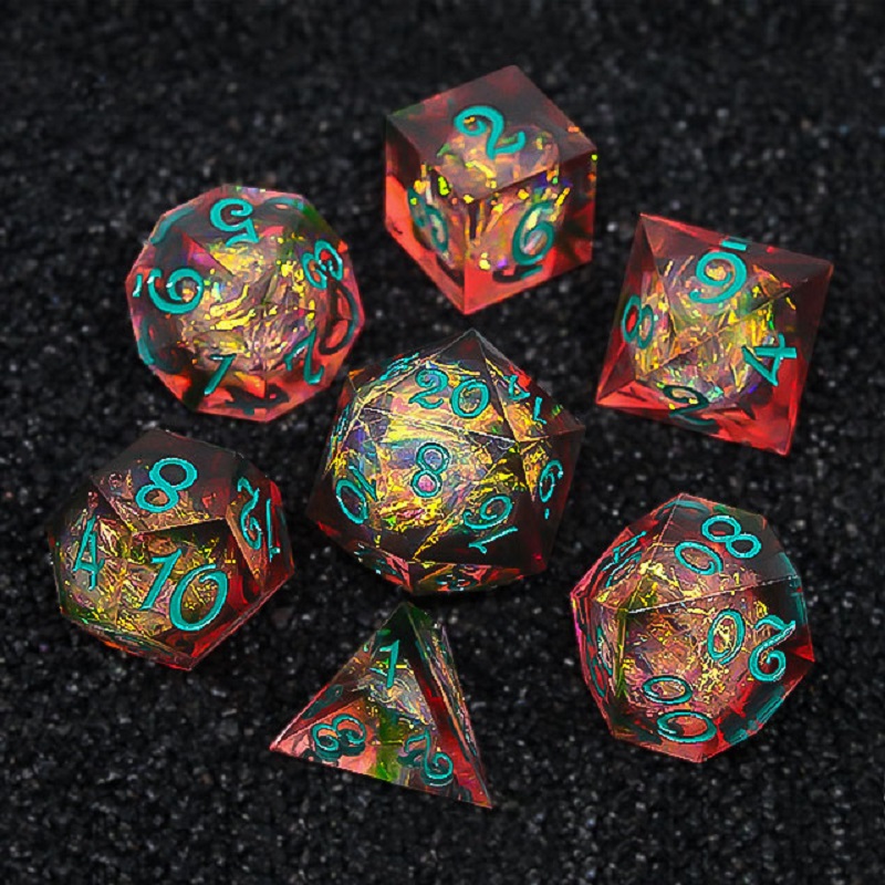 Board Game Roleplay - 7PCS/Set Resin Dices Multi-shape Sharp Polyhedron