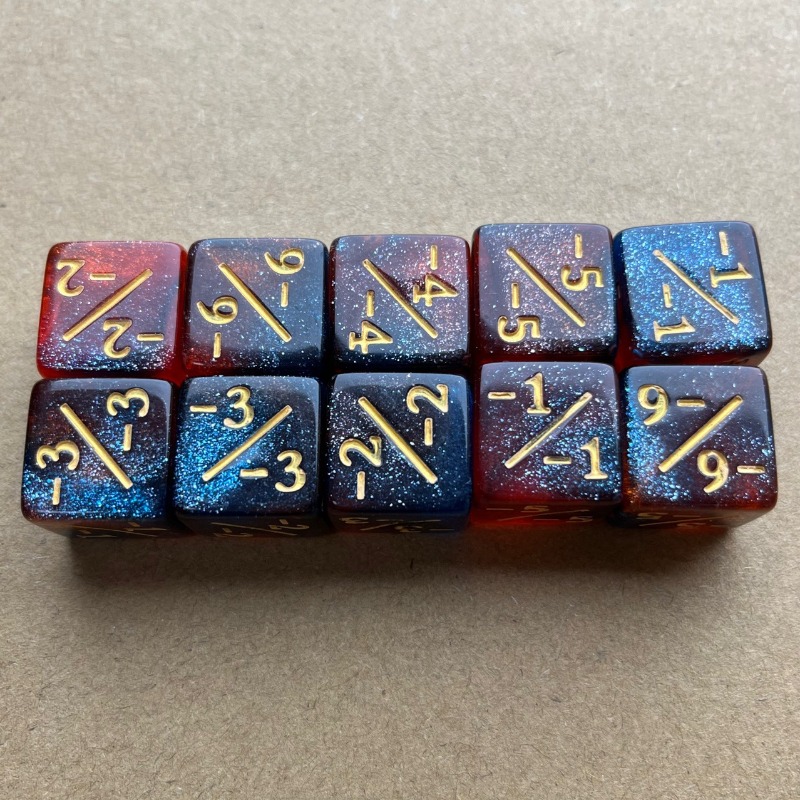 Kostki 16mm Plus Minus, numery – Game Token Counter recenzja i cena