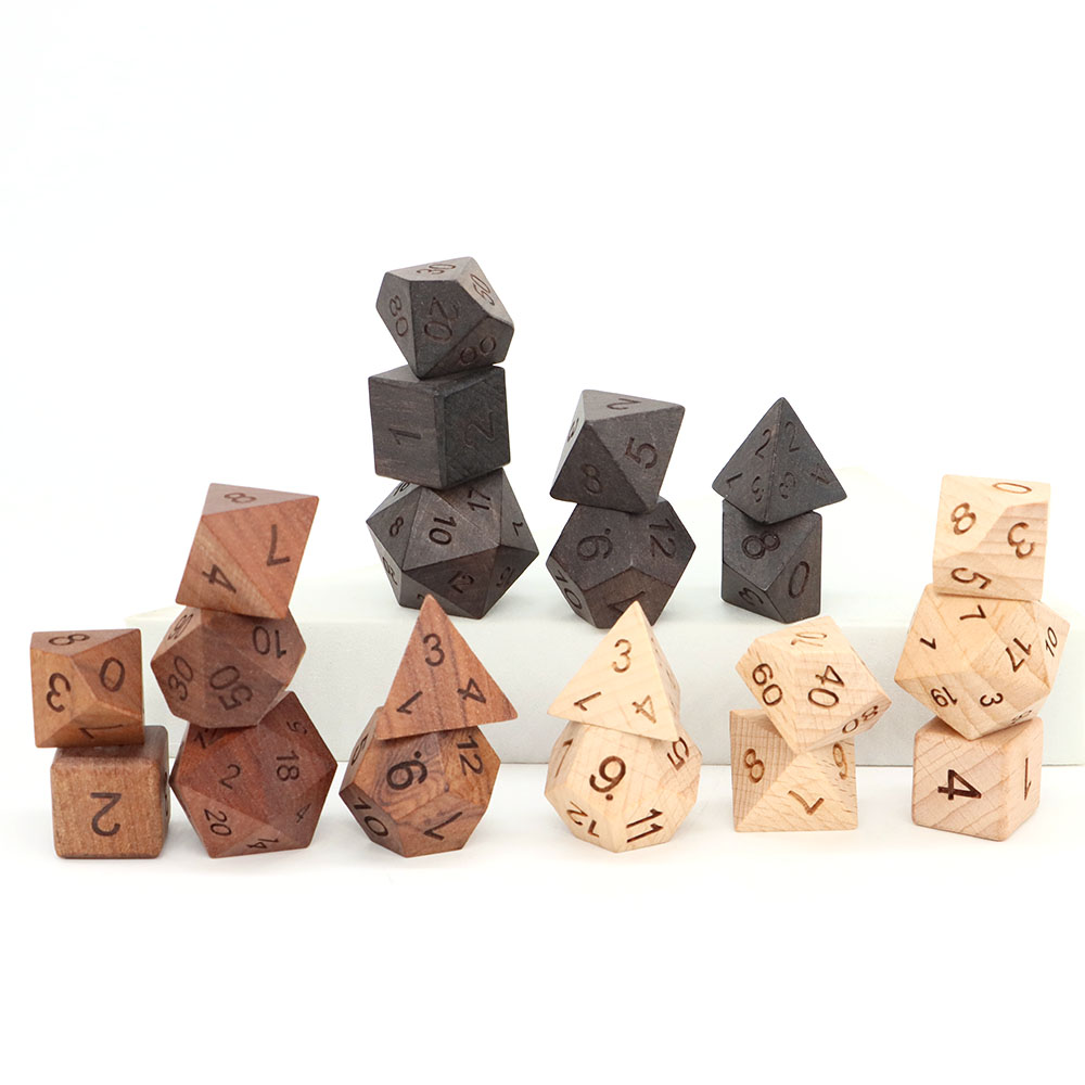 7 sztuk/zestaw Drewniane Kostk – Board Game Roleplay recenzja i cena
