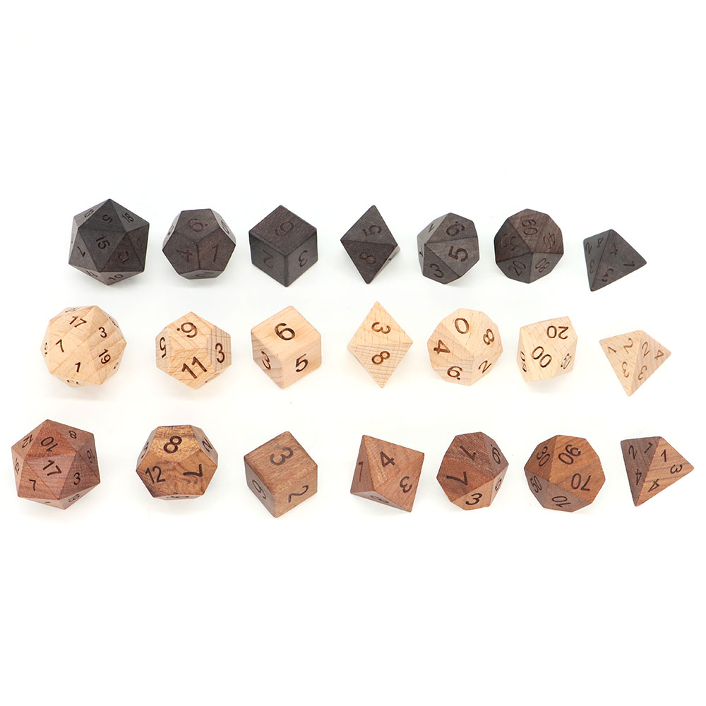 7 sztuk/zestaw Drewniane Kostk – Board Game Roleplay recenzja i cena