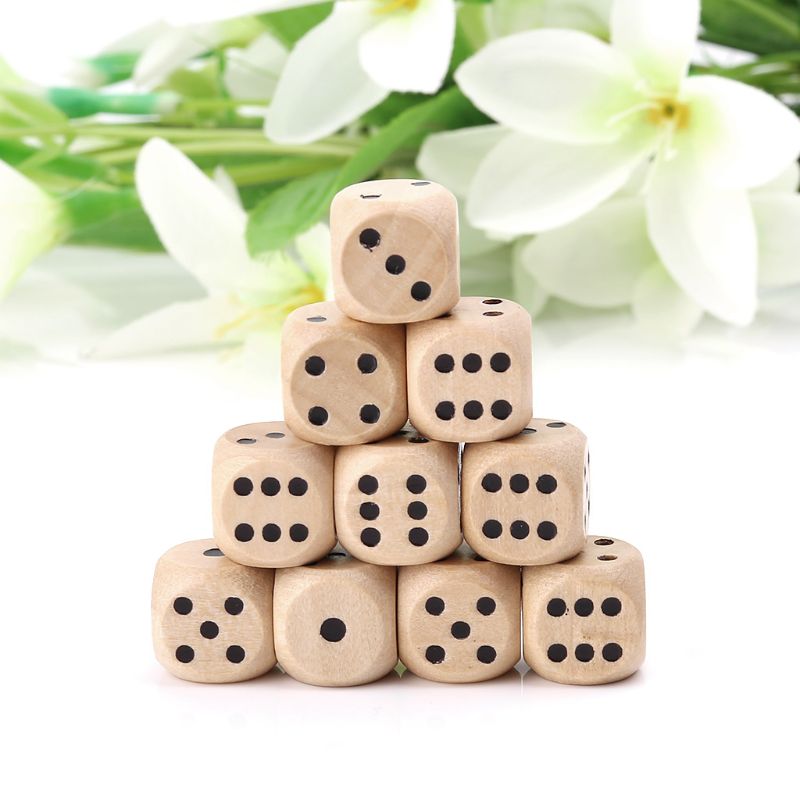 10 sztuk drewniane kostki 6 je – Dice Tower Wooden recenzja i cena